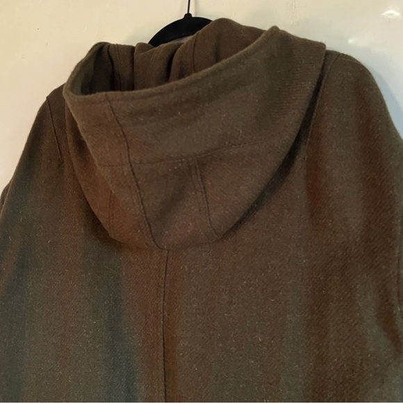 BEAMS Japan X J Crew Harris Tweed Coat Jacket Military Green Men’s Small $1198 - Picture 8 of 14